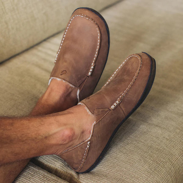 M Moloa Slipper- Toffee/Dark Wood