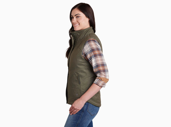 W Celeste Lined Vest- Sage