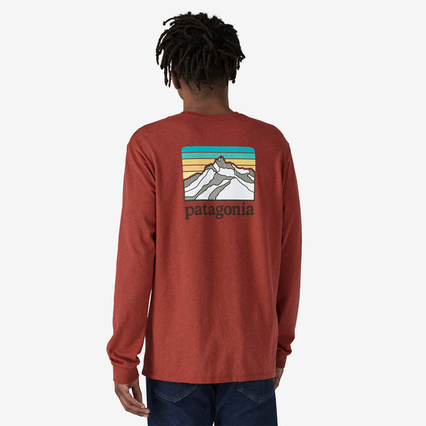 M LS Line Logo Ridge Responsibili-Tee- Burnished Red