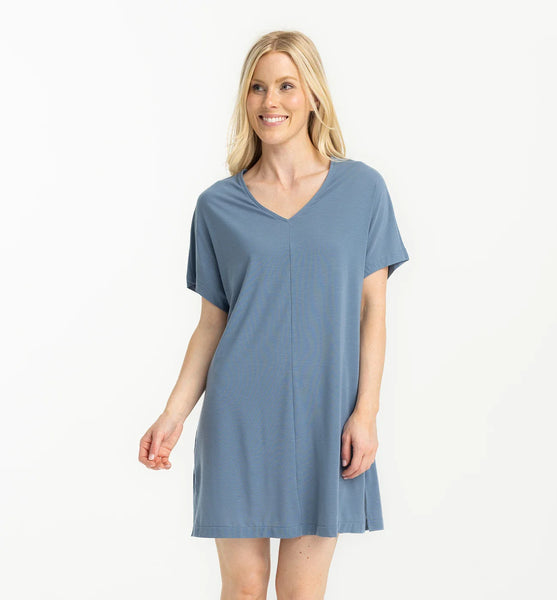 W Elevate Lightweight Coverup- Bluestone