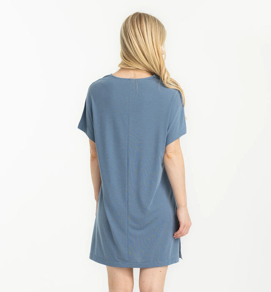 W Elevate Lightweight Coverup- Bluestone