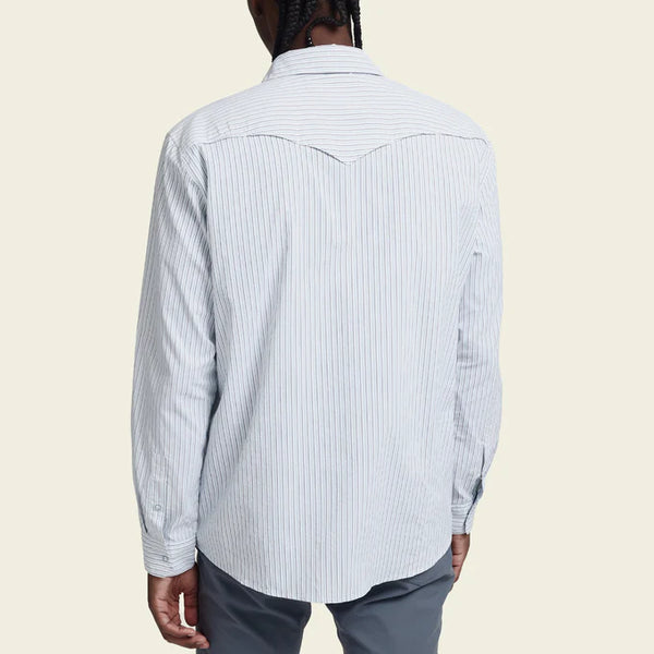 H Bar B Tech Longsleeve- Gambler Stripe: White