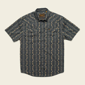 H Bar B Snapshirt- Hibiscus Ribbons: Antique Black