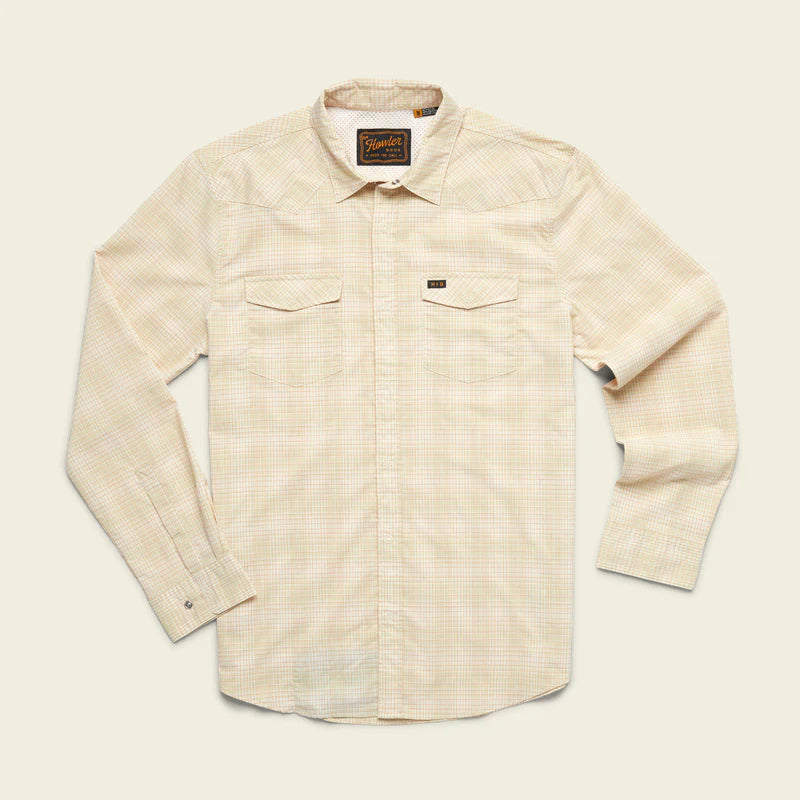 H Bar B Tech Longsleeve: Eason Plaid-Pistachio