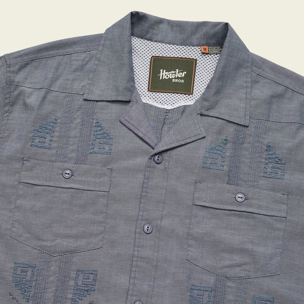 Guayabera Shirt - Indigo Blue Oxford