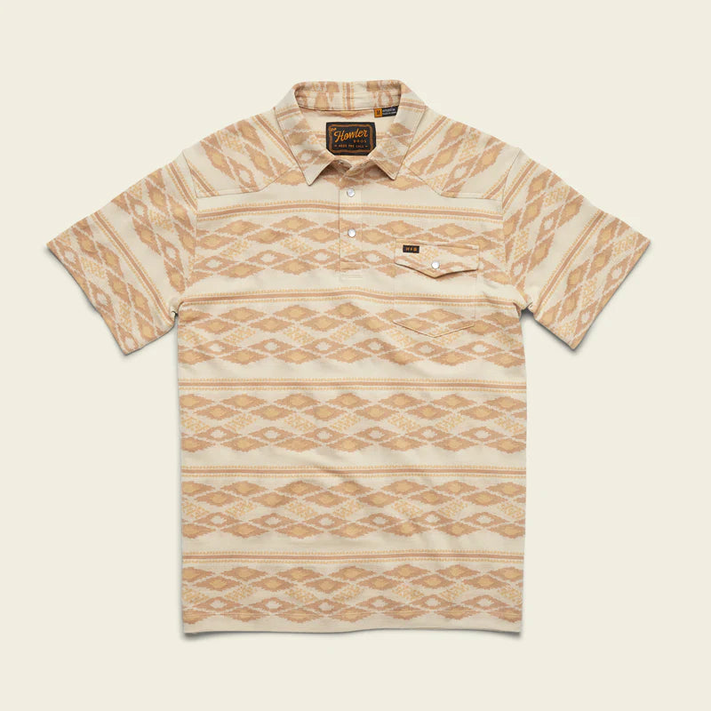 Ranchero Jacquard Polo: Taki Jacquard: Brown Rice