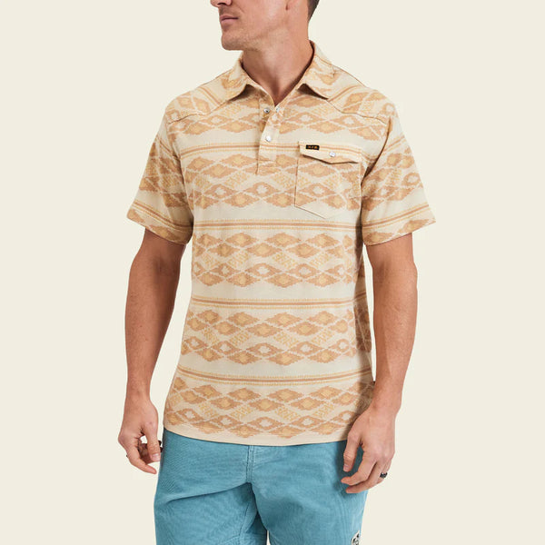 Ranchero Jacquard Polo: Taki Jacquard: Brown Rice