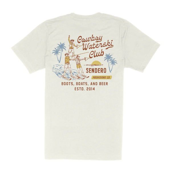 Cowboy Waterski Club T-Shirt- Vintage White