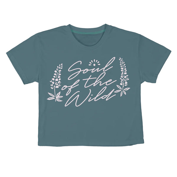 Soul of the Wild Crop Tee- Washed Slate