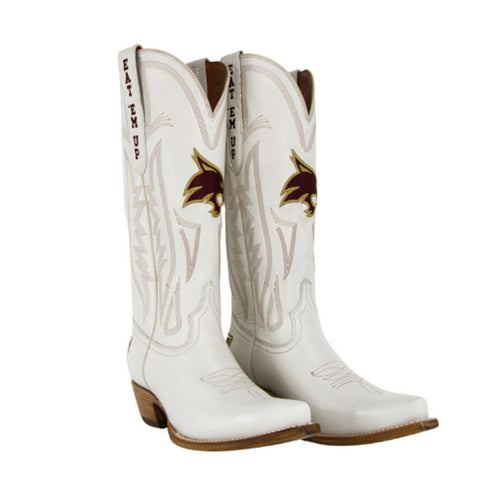 Gameday Women's Ivory Western Boot - Texas State University