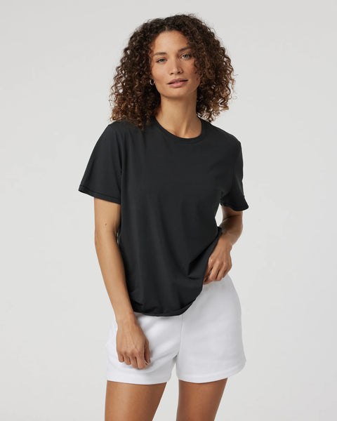 W Feather Tee- Washed Black