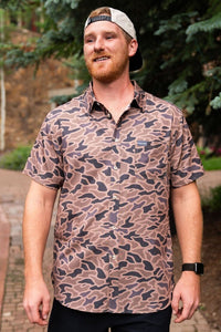 Performance Button Up- Gauge Camo