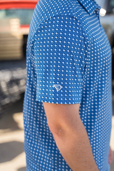 Performance Polo- Texas - Blue & White